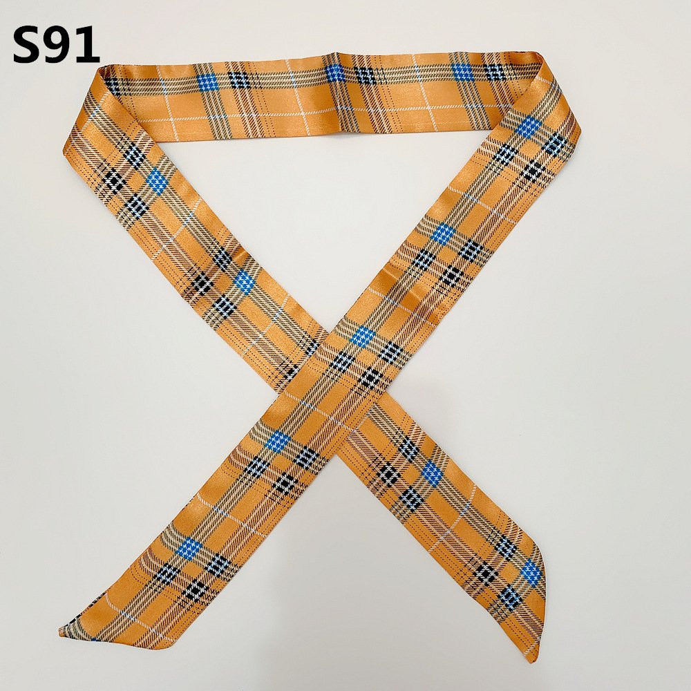 Long tied bag handle small silk scarf all-match spring and autumn hair band hair accessories thin scarf