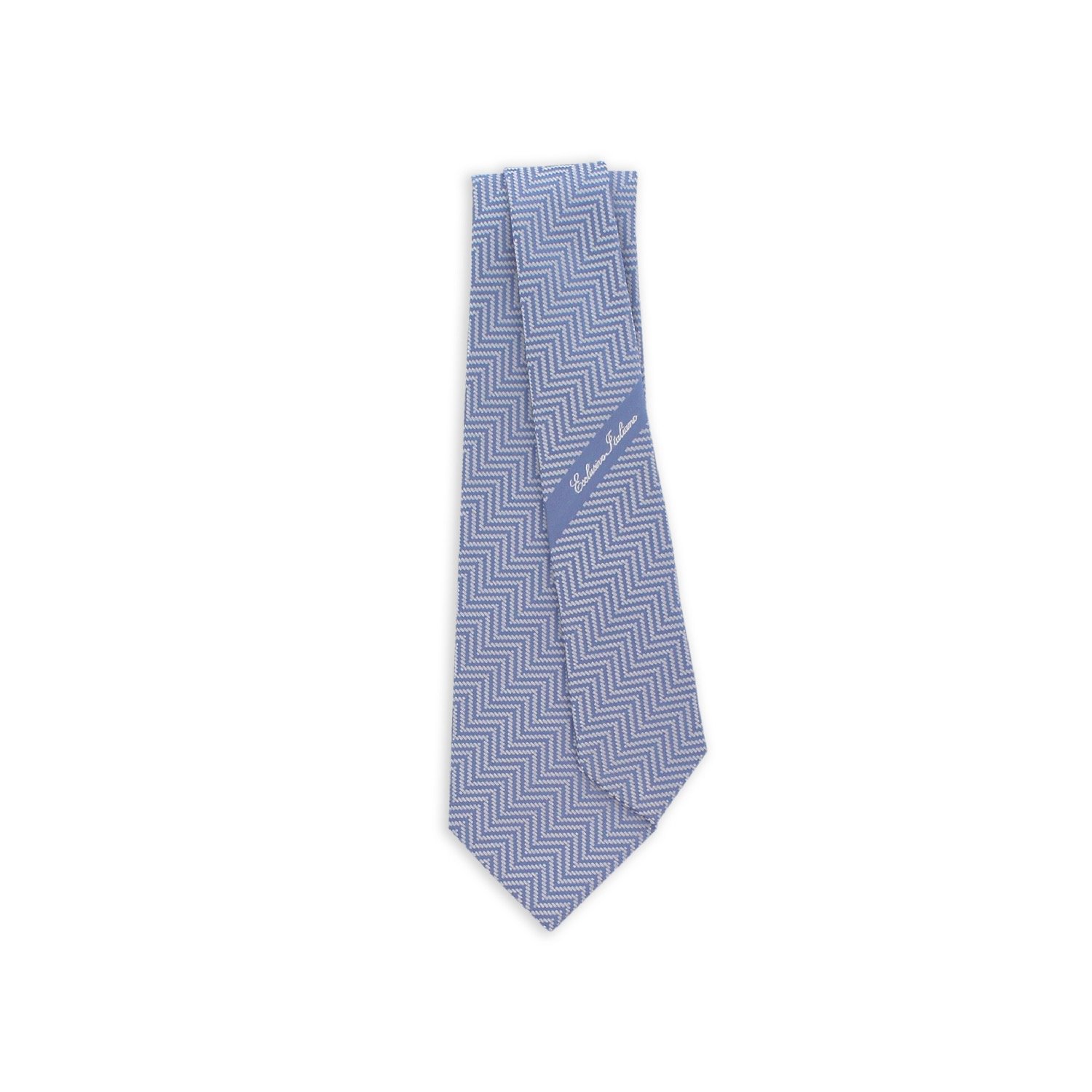 Professional Seven Fold Silk Tie - 148x8 cm Jacquard Milano Light Blue - Elevate Your Look with Italian Ties