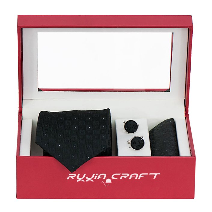 Custom Business Brand Name Polyester Tie and Hanky Sets for Wholesales