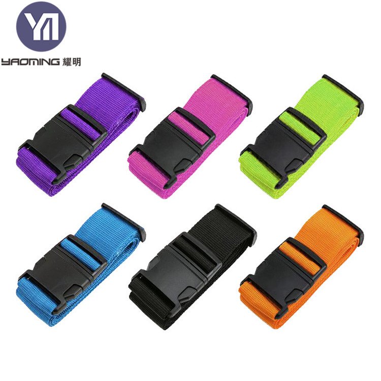 Durable PP Woven Luggage Strap with Loc Reusable Protective Suitcase Belt for Travel Security Adjustable Length Baggage Tie Down
