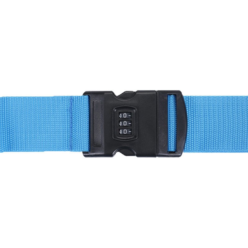 Durable PP Woven Luggage Strap with Loc Reusable Protective Suitcase Belt for Travel Security Adjustable Length Baggage Tie Down