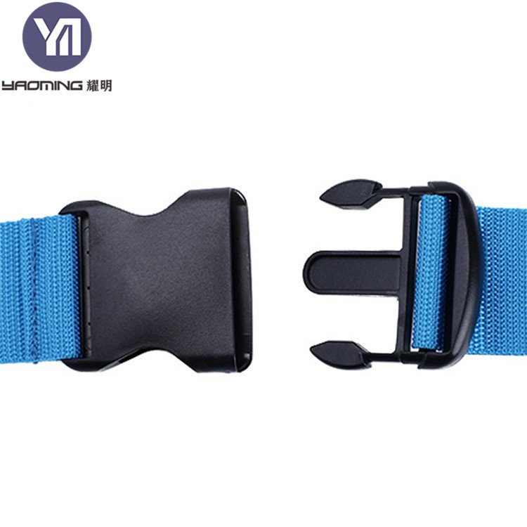 Durable PP Woven Luggage Strap with Loc Reusable Protective Suitcase Belt for Travel Security Adjustable Length Baggage Tie Down