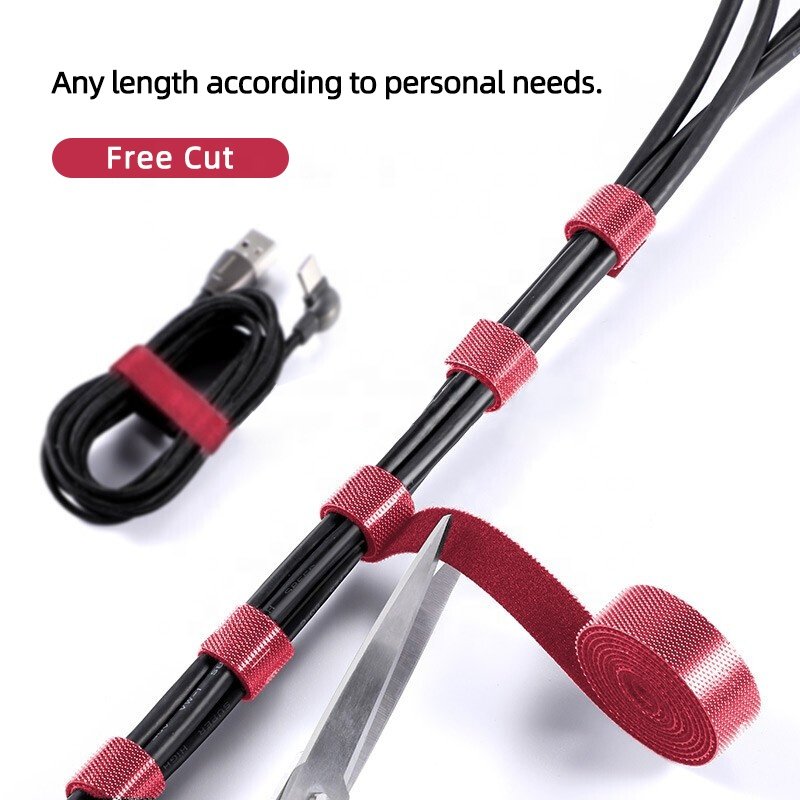 customized hook and loop back to back Self Adhesive Cable Ties