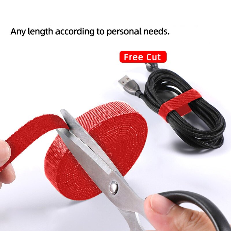 customized hook and loop back to back Self Adhesive Cable Ties