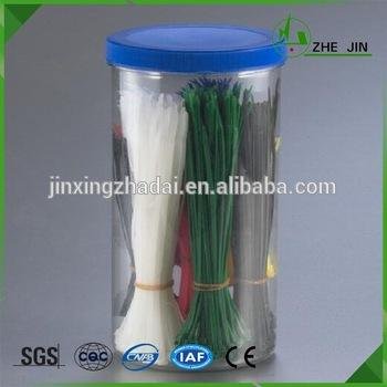 Zhe Jin Brand 4mm*300mm White Self-locking Nylon Cable Ties Zip Ties