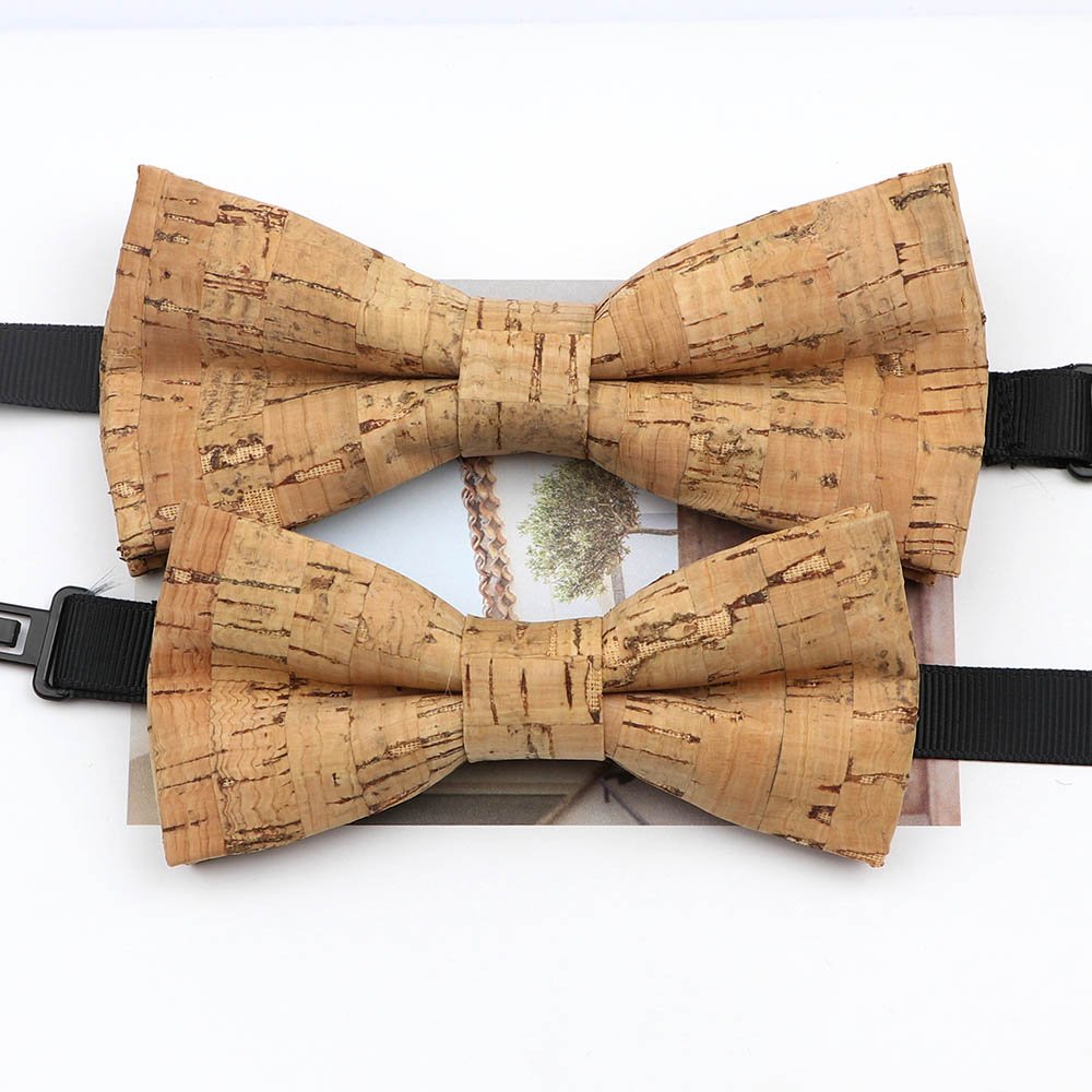 Chic Father Son Cork Wood Bowtie Men Women Kids Pet Butterfly Suit Tuxedo Party Dinner Wedding Bow Tie Gift Creative Accessory