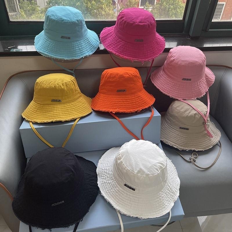Women's Foldable Sunhat Summer Outdoor Beach Fisherman Hat Sunscreen UV Protection Cap Adjustable Cotton Wide Brim Bucket Caps