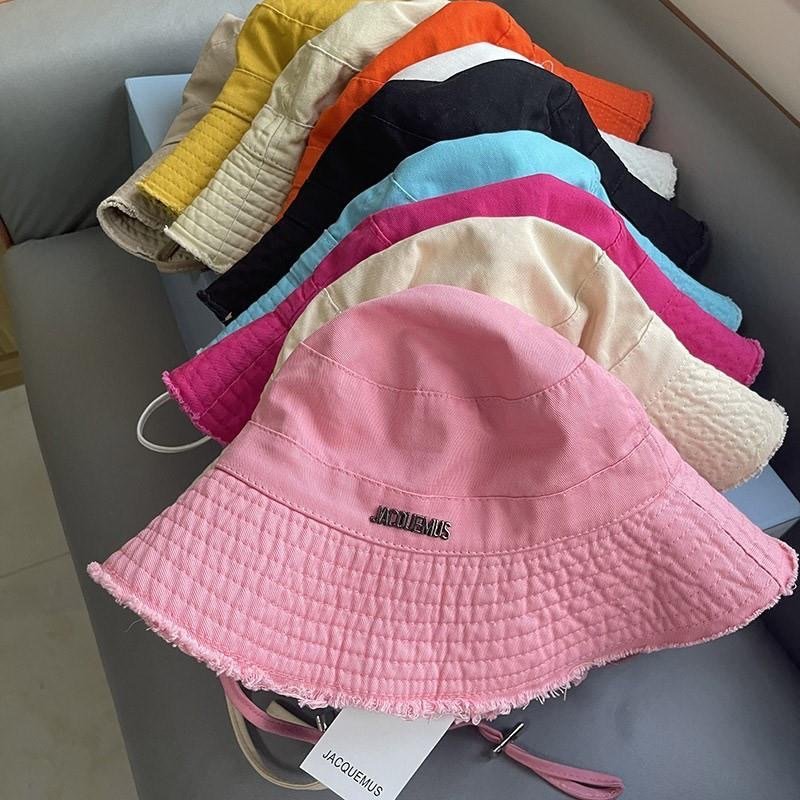 Women's Foldable Sunhat Summer Outdoor Beach Fisherman Hat Sunscreen UV Protection Cap Adjustable Cotton Wide Brim Bucket Caps