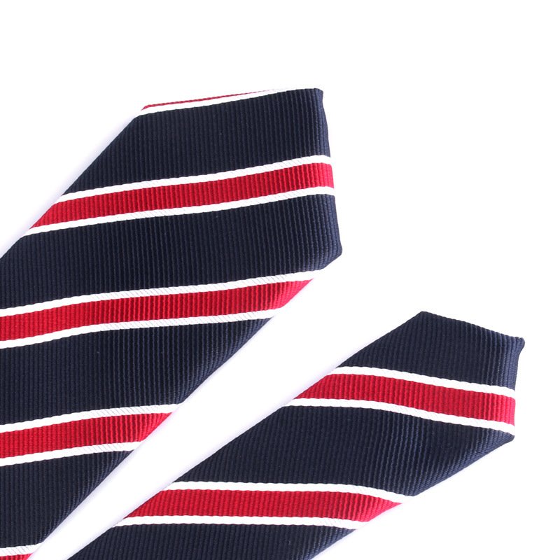 2024 Handmade Slim Polyester Ties For Men 6cm Stripe Business Man Necktie