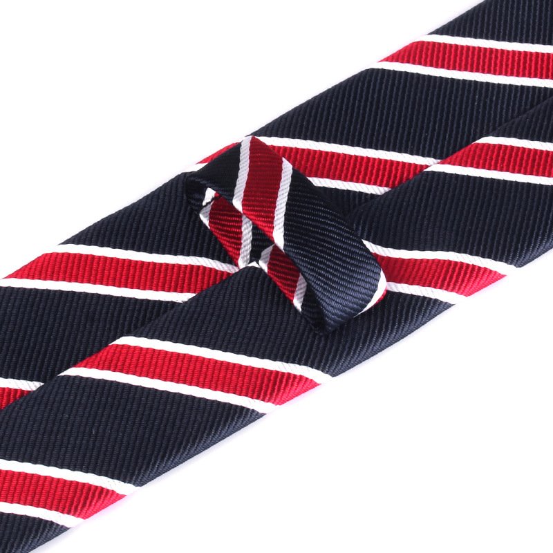 2024 Handmade Slim Polyester Ties For Men 6cm Stripe Business Man Necktie