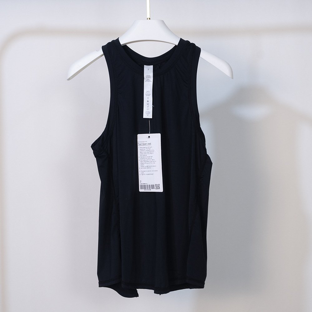 2024 Sportswear Summer Fashion Lulu All Tied Up Spandex Custom Logo Fit Activewear Workout Yoga Tank Top For Woman Shirts & Tops