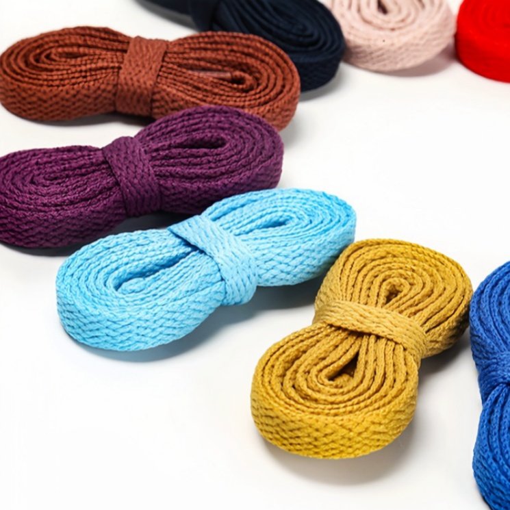 Shoe Accessories Shoelaces 8mm Width Flat Tie Laces Shoelaces Custom Shoe Shoelaces