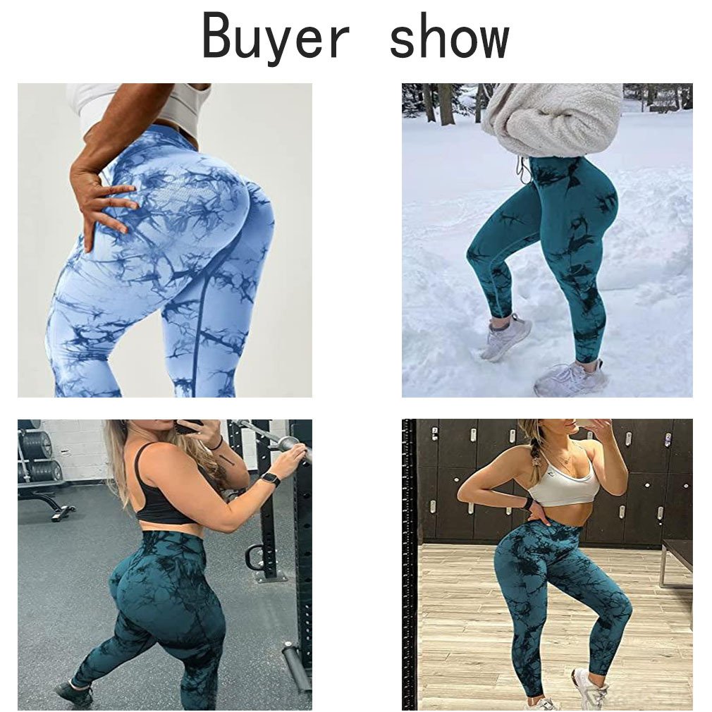 Wholesale sport tie leggins tie die yoga leggings tye dye gym wear tie dye pants women sportswear