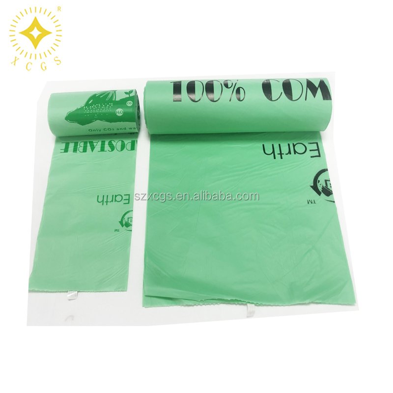 1.6 Gallon Compostable Handle Tie Garbage Bags, Small Trash Bags with Handle for Countertop Bin, OK Compost Certified