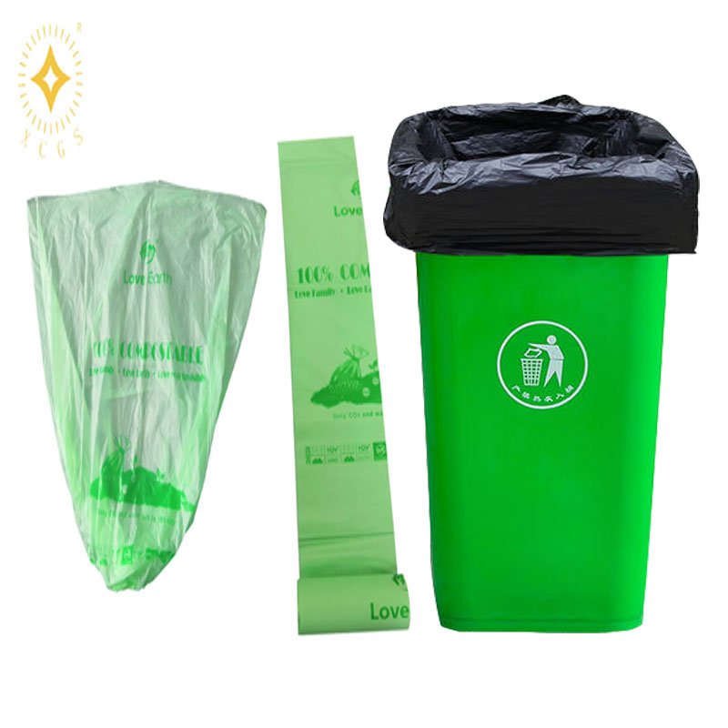 1.6 Gallon Compostable Handle Tie Garbage Bags, Small Trash Bags with Handle for Countertop Bin, OK Compost Certified