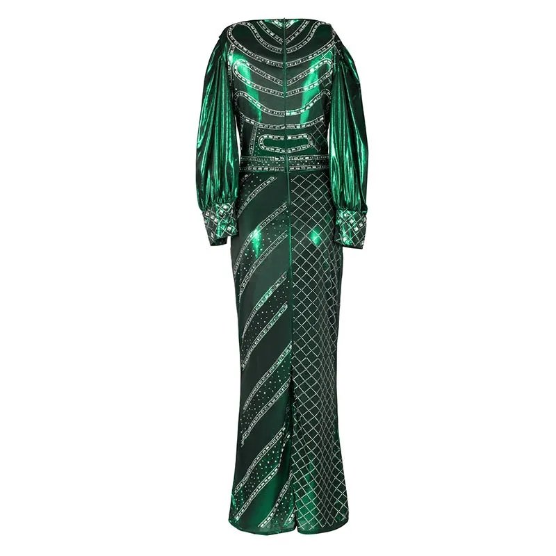2023 New In Luxury Plus Size African Sequins Dress for Women Elegant Lady Wedding Evening Dresses Sexy Female Party Bodycon Gown