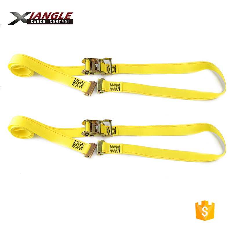 2 inch 50mm Heavy Duty E track Ratchet Locking Buckle Straps and Cargo Tie Downs Strap with e-fittings Hooks