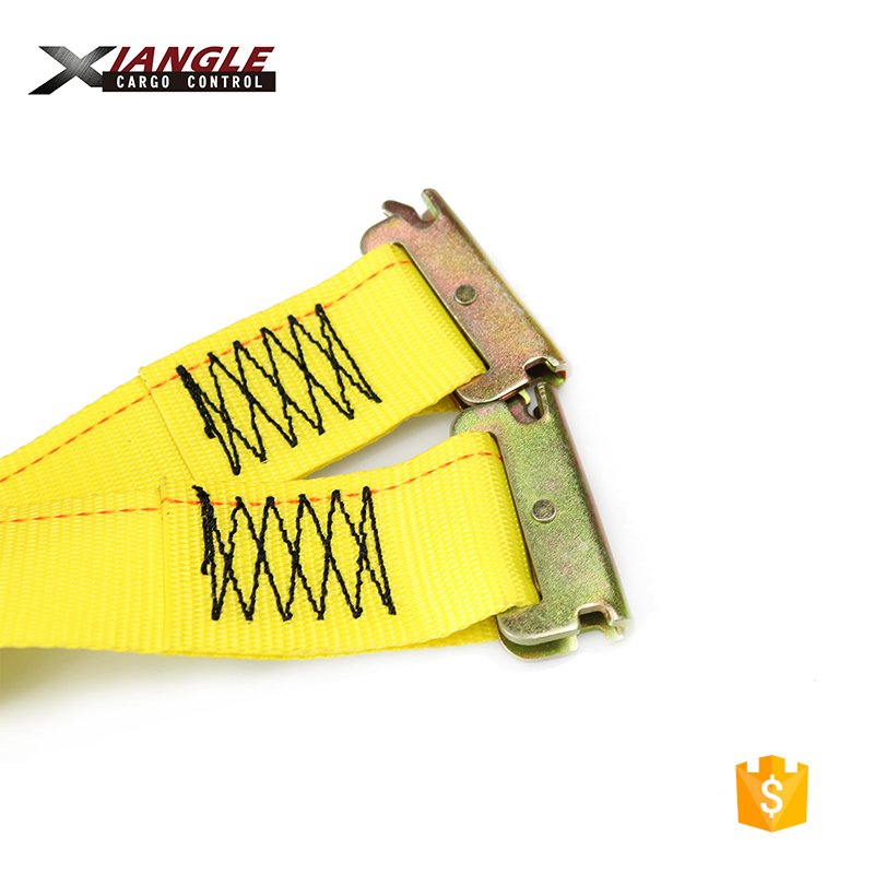 2 inch 50mm Heavy Duty E track Ratchet Locking Buckle Straps and Cargo Tie Downs Strap with e-fittings Hooks