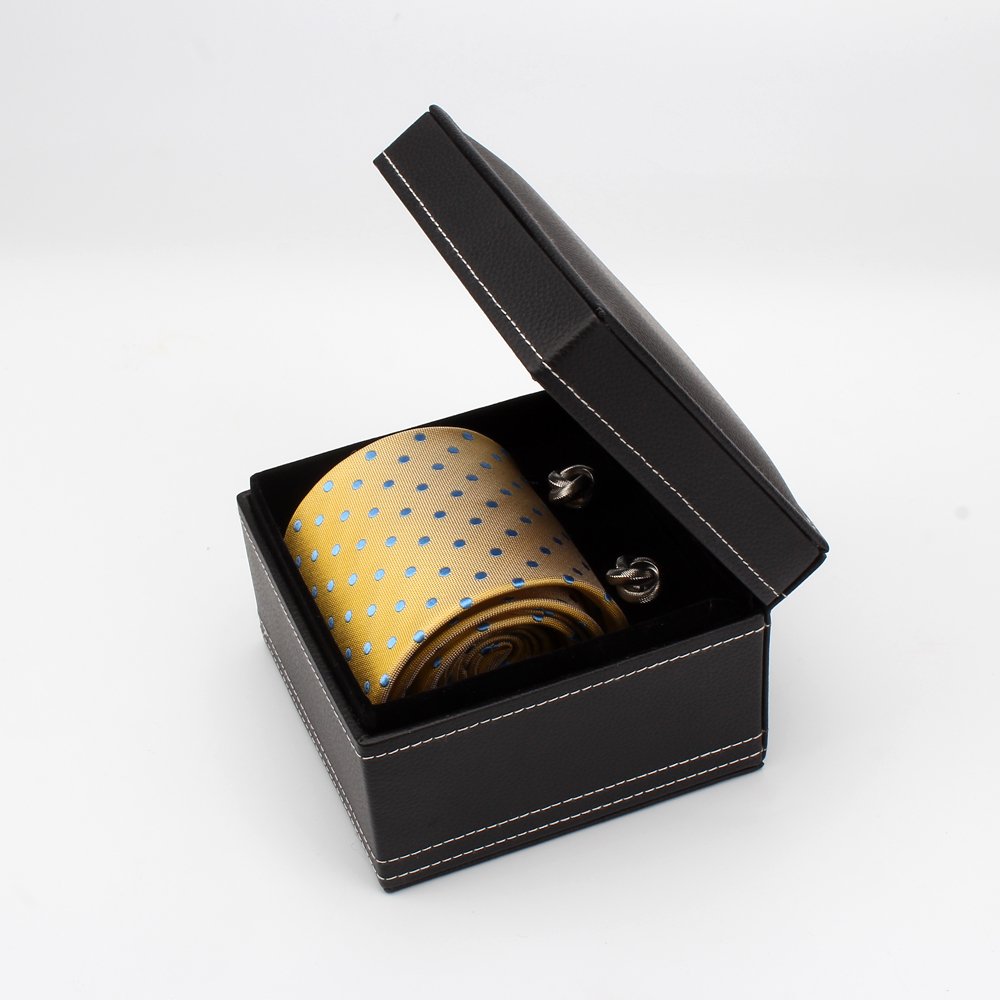 2024 latest silk necktie hanky cufflink tie clip gift box set