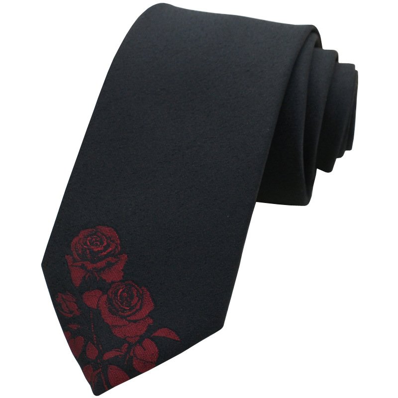 Tie male dress style personality fashion groom groomsman 7CM hand type student work professional wear