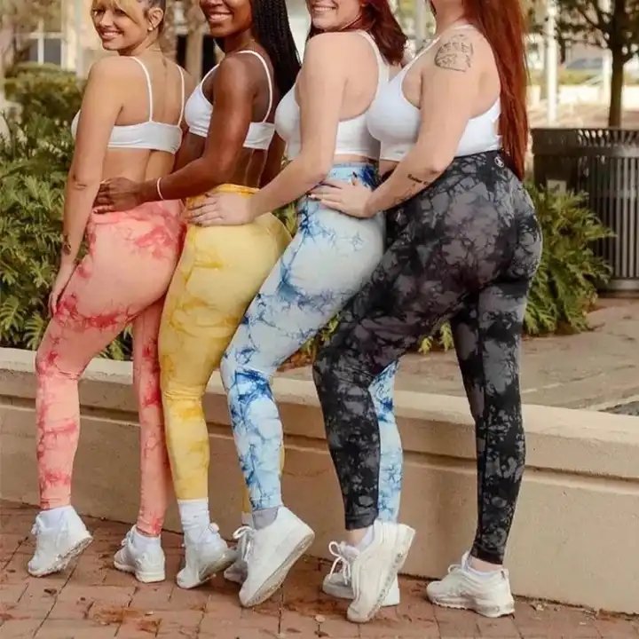 Yoga tie dye Pants For Women Quick Dry Fitness Elastic Breathable Fabric INS Seamless High Compression Sporty Yoga Leggings