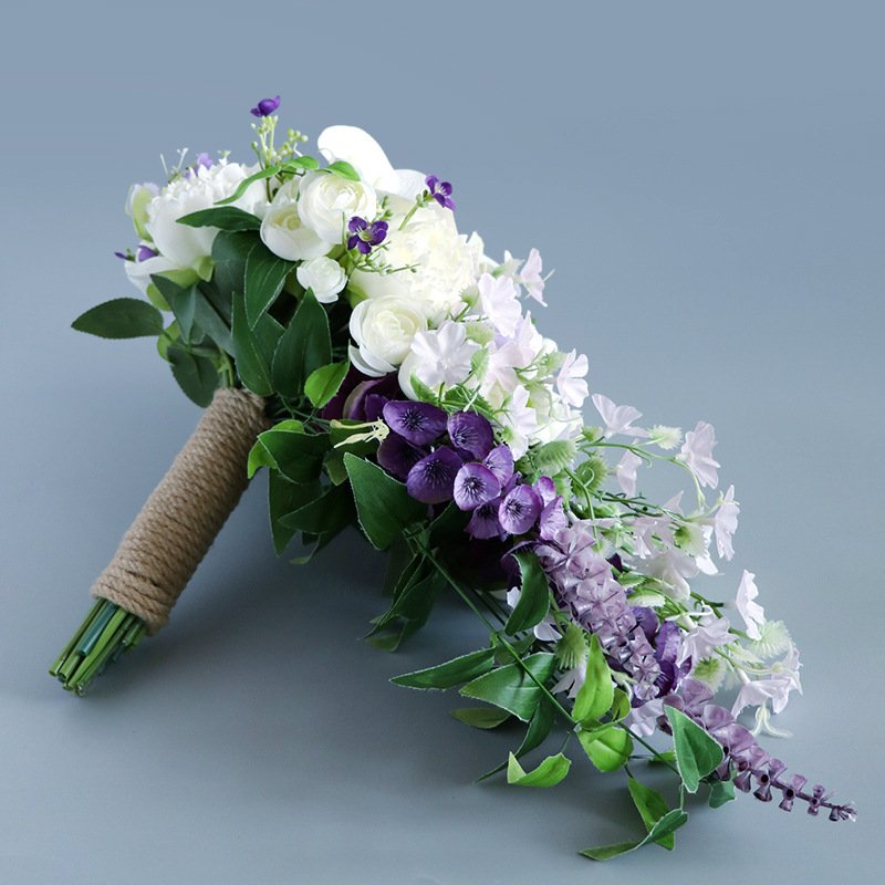 Creative Artificial Silk Rose Bride Flowers Bouquets Wedding Decoration Bouquet