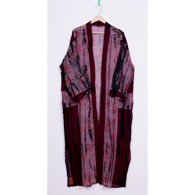 Cotton Kimono Beach Cover Up Long Kimono Summer Tie Dye Kimono Bohemian Kimono Beach Cover Long Kimono Summer Festival Bridal