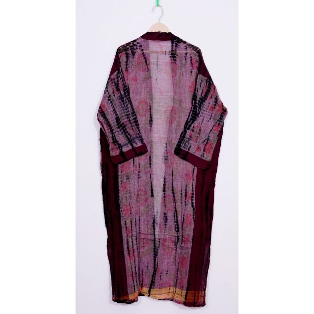 Cotton Kimono Beach Cover Up Long Kimono Summer Tie Dye Kimono Bohemian Kimono Beach Cover Long Kimono Summer Festival Bridal
