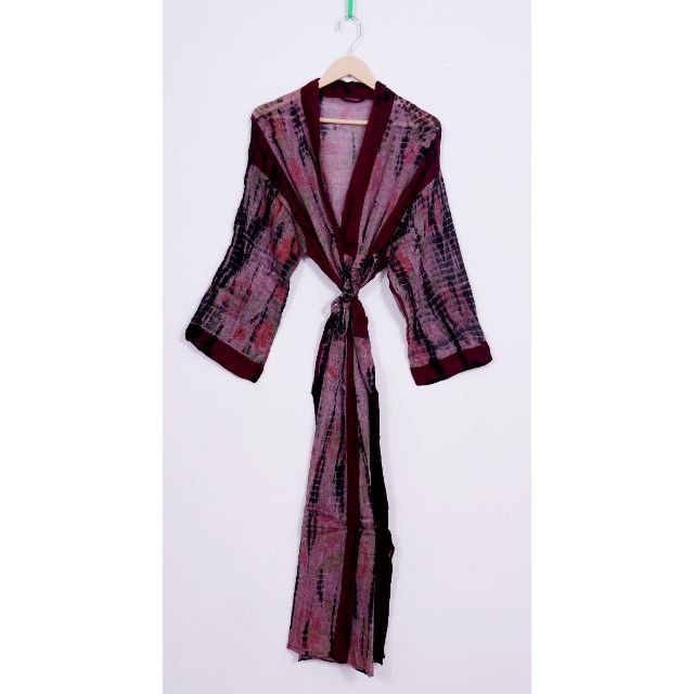 Cotton Kimono Beach Cover Up Long Kimono Summer Tie Dye Kimono Bohemian Kimono Beach Cover Long Kimono Summer Festival Bridal