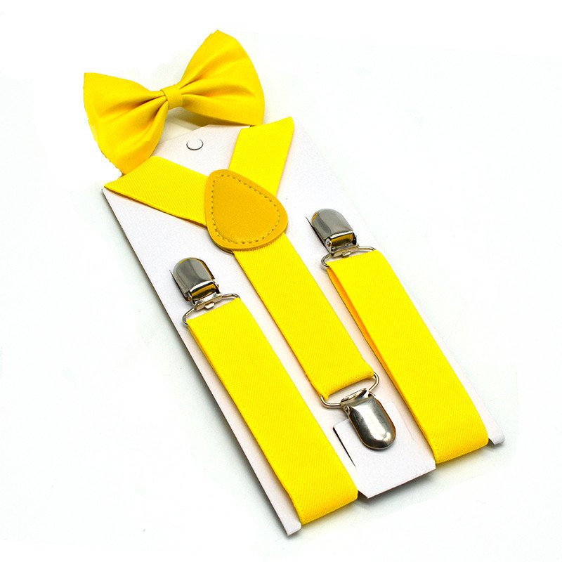 Wholesale Party Kids Bow Tie+Suspenders Adjustable Butterfly Straps Baby Bowknot Wedding Party Kids Boy Baby Accessory Necktie
