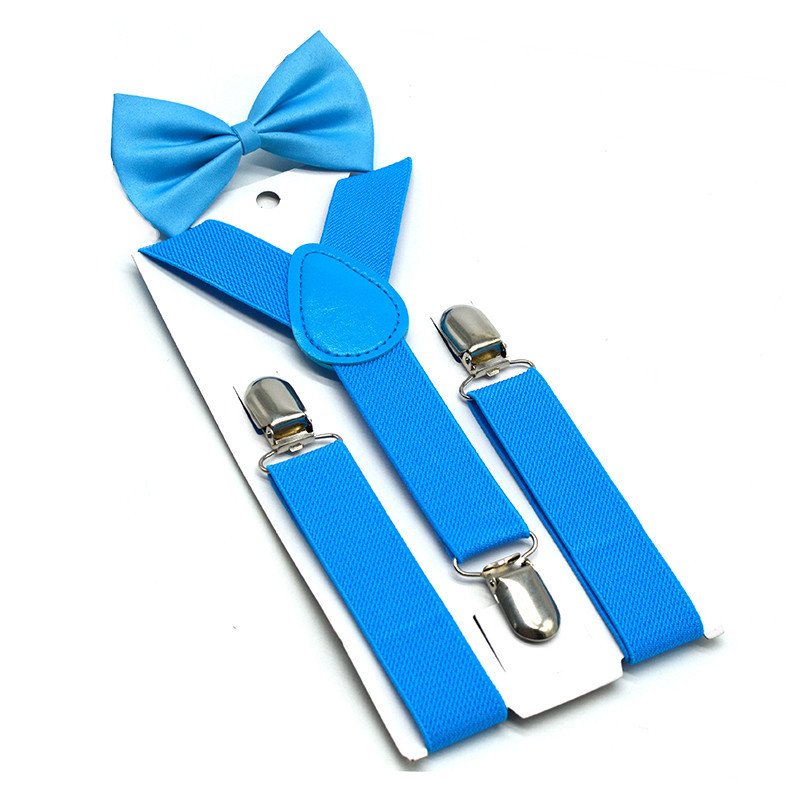 Wholesale Party Kids Bow Tie+Suspenders Adjustable Butterfly Straps Baby Bowknot Wedding Party Kids Boy Baby Accessory Necktie