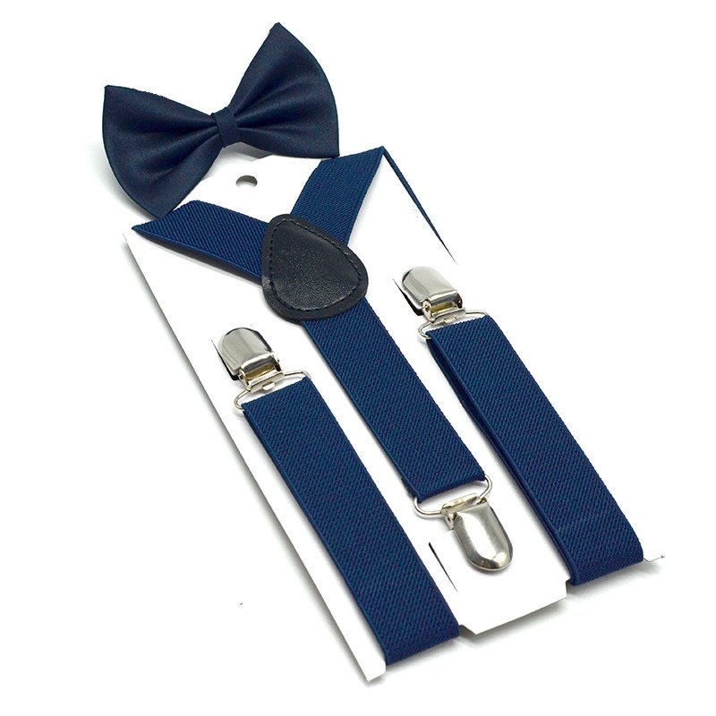 Wholesale Party Kids Bow Tie+Suspenders Adjustable Butterfly Straps Baby Bowknot Wedding Party Kids Boy Baby Accessory Necktie