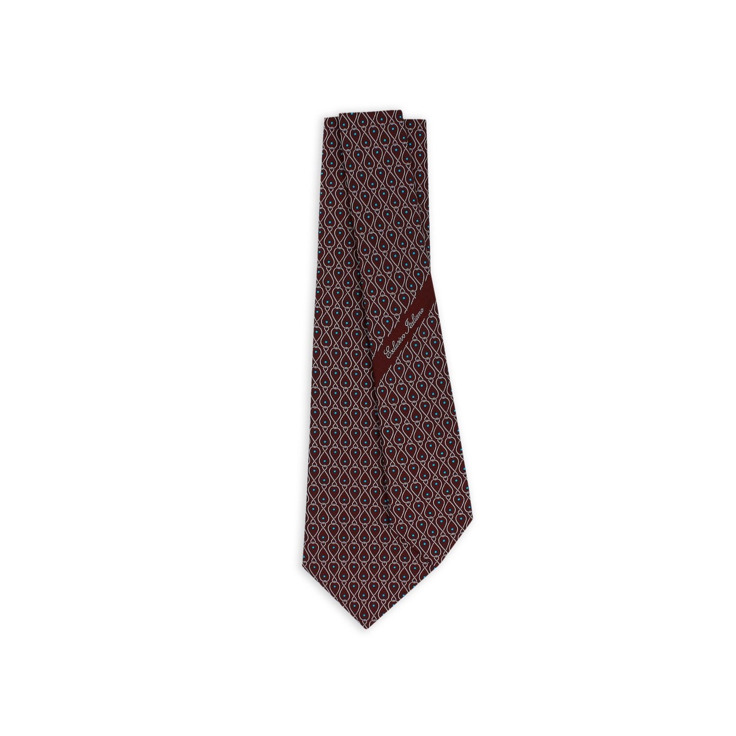 Stylish Jacquard Ties for Businessman - 148 cm Silk Seven Fold Tie Pisa Brown - A Mark of Quality for Men