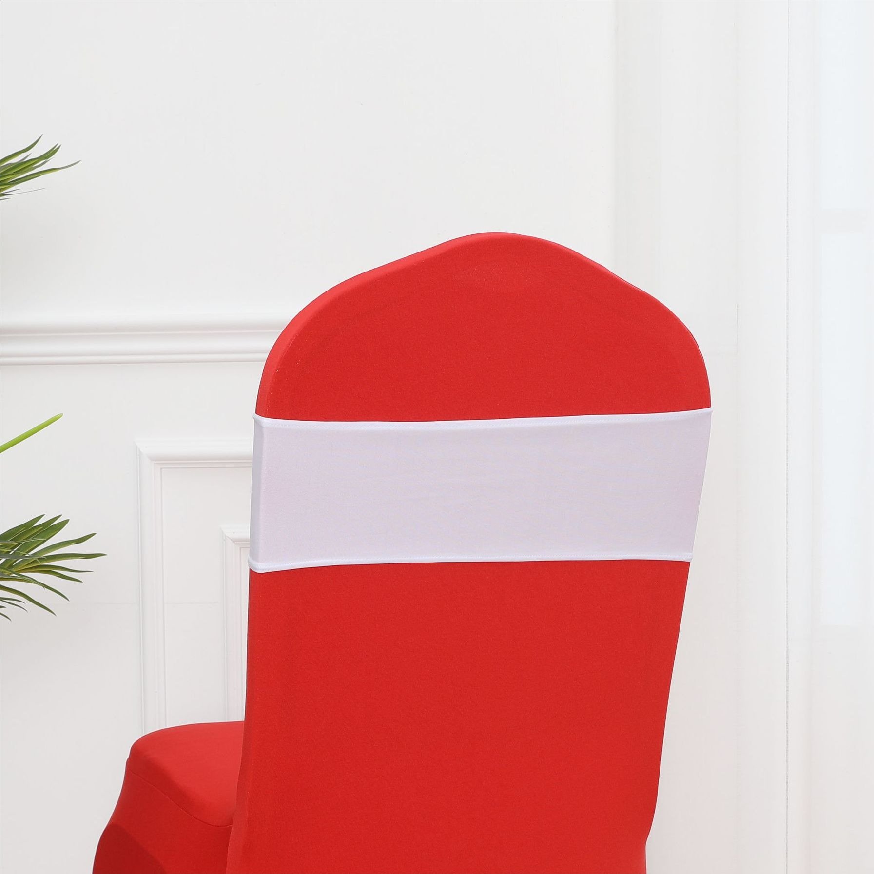 Chair Covers Sashes and Bows Sash Ties Bow with Buckle Slider for Wedding Reception Hotel Event Banquet Elastic Stretch Spandex