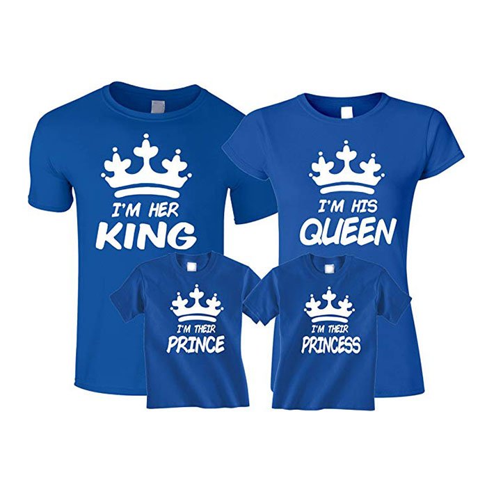 Custom Family Matching Clothes King And Queen Love Family Prince Princess Family Matching T-Shirt