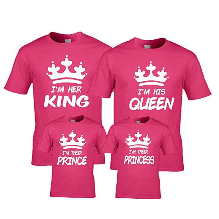 Custom Family Matching Clothes King And Queen Love Family Prince Princess Family Matching T-Shirt