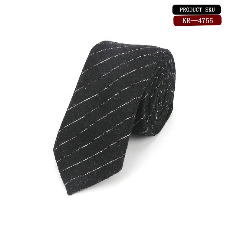 Hot sell oem odm silk wool knitted necktie mens business neck ties red wool tie