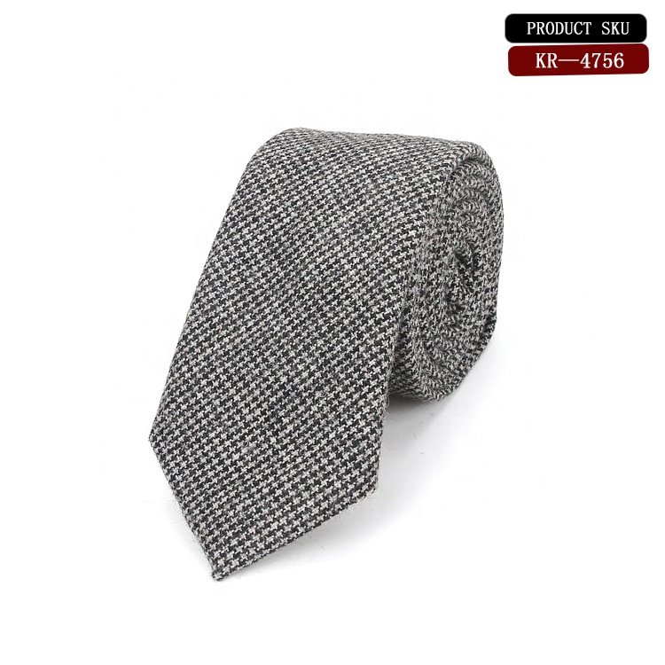 Hot sell oem odm silk wool knitted necktie mens business neck ties red wool tie