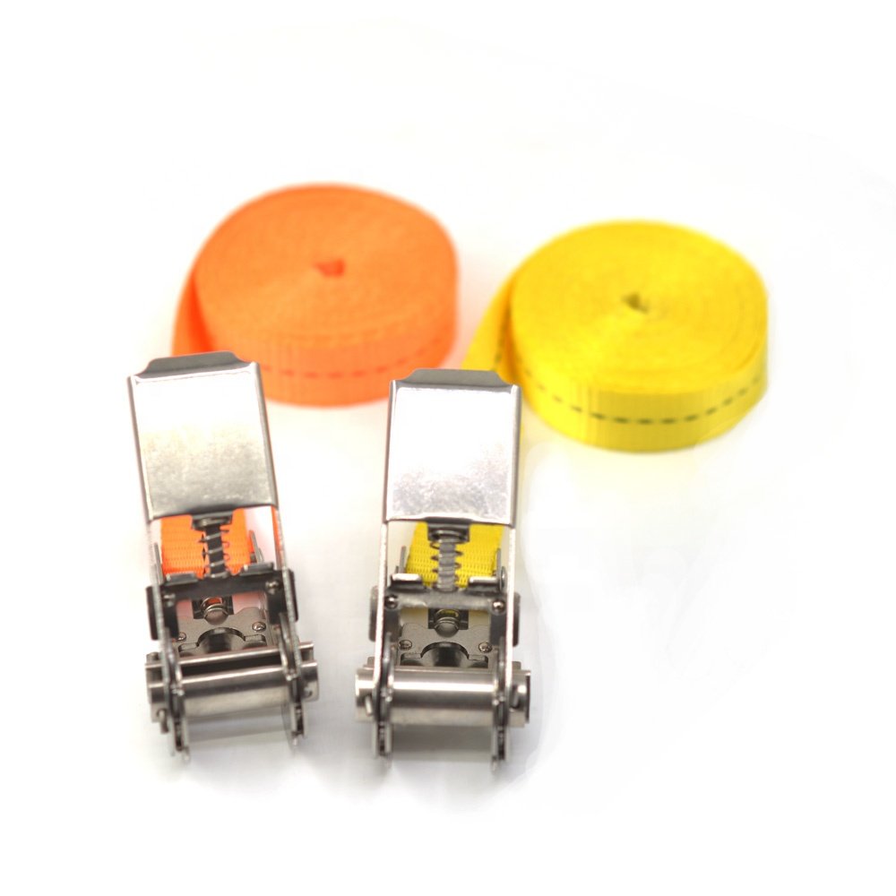 25mm 800kgs 4m ratchet endless tie down straps stainless steel with colorful webbing