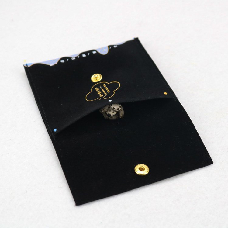 black velvet envelope bag jewelry bag pouch with button custom logo small Velvet Flap Pouch For Jewelry