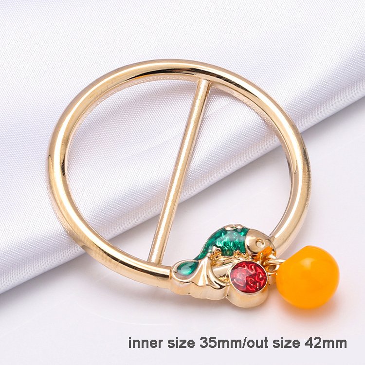 YN Scarf Ring T Shirt Tie Clips for Women Side Waist Tightener Clips Clothing Wrap Holder Round Circle Clip Belt Buckle