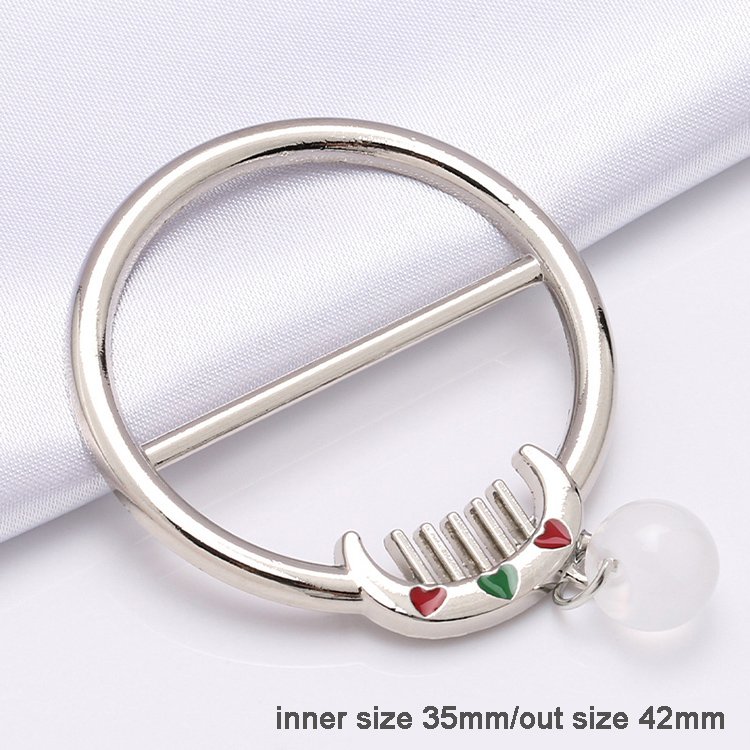 YN Scarf Ring T Shirt Tie Clips for Women Side Waist Tightener Clips Clothing Wrap Holder Round Circle Clip Belt Buckle