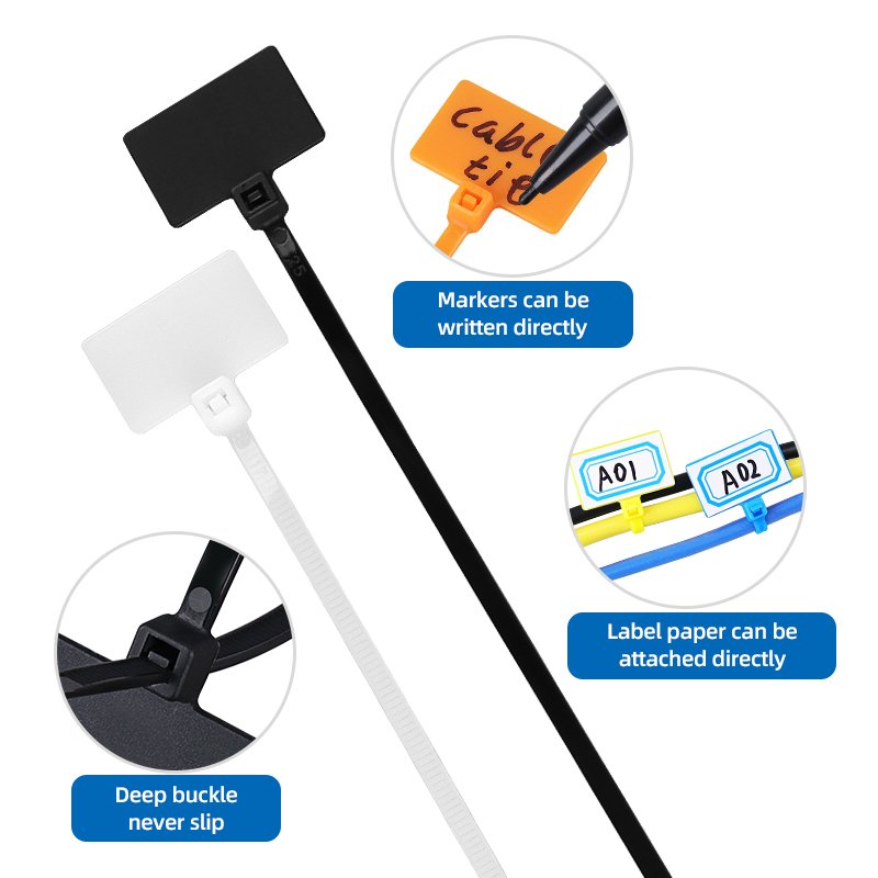 Self-locking nylon cable tie Waterproof mark cable tie Colorful Cheap Direct from the manufacturer
