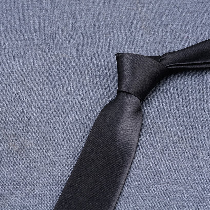 Hot Selling Men's Polyester Striped Neck Tie Solid Colors Business Neck Tie For Mens Wedding