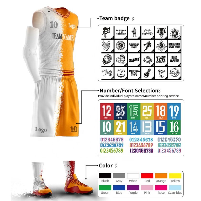 Luson Sublimation Custom Basketball Jersey Set Custom Training Uniform Full Kit Design Basketball Jersey