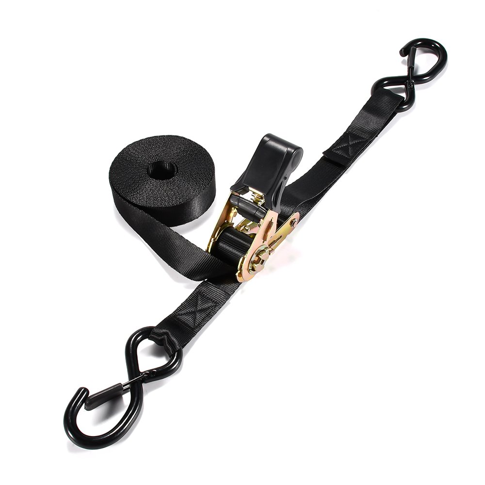4pk 1 inch custom package ratchet tie down cargo strap with safety lock s hooks