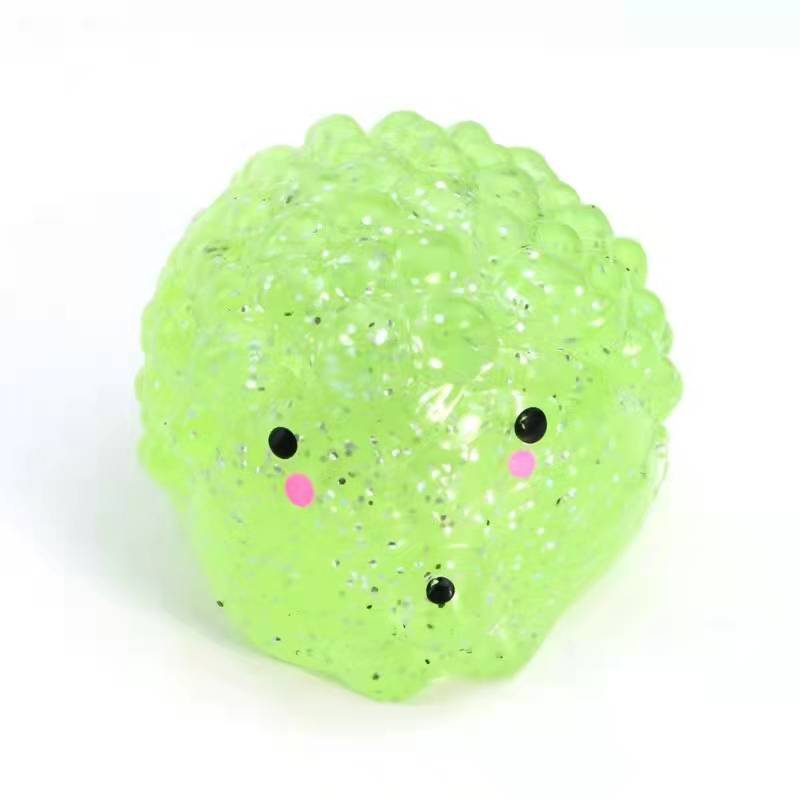 Glitter Squishy Mochi Animal Squishies Sensory Squeeze Fidget Toys Transparent Gold Highlighter Stress Relief Toy