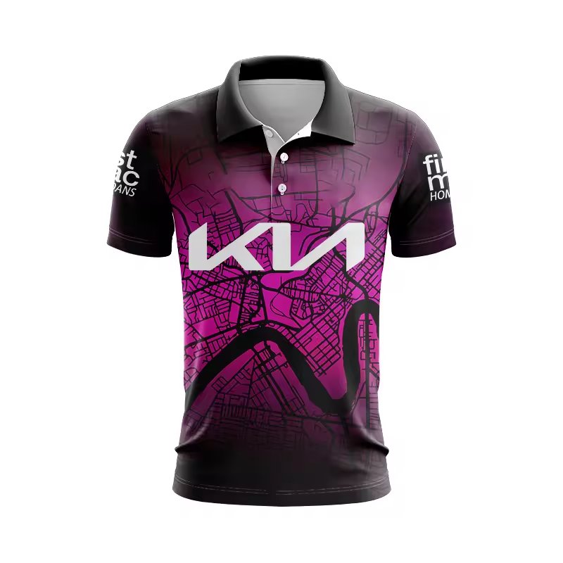 Custom Print Embroidered Logo Quick Dry Short Sleeve Polo Style Nrl Penrith Panthers Vintage Super Rugby T Shirt For Mens
