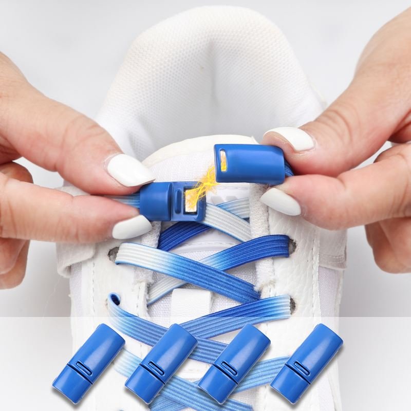 Outdoor Leisure Sneakers Magnetic Shoelaces Elastic Flat gradient color Lazy Shoe laces fashion No Tie Magnetic shoelace