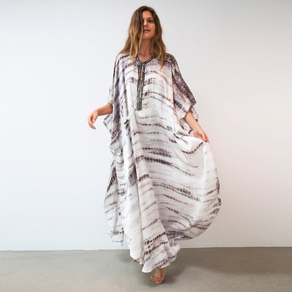Export Quality Women's Wear Rayon Tie Dye Kaftan